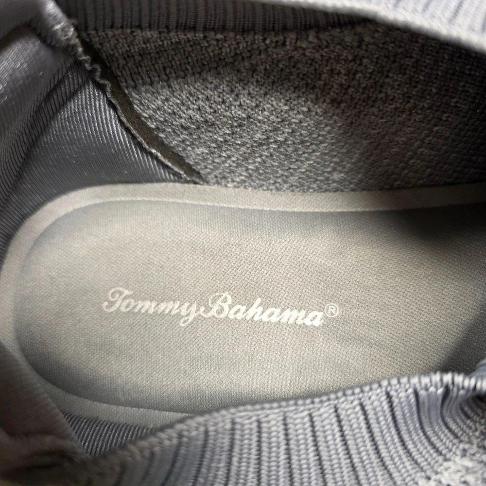 Tommy Bahama Grey Knit Slip On Walking Shoes Lightweight Athletic Sneakers Sz 9
